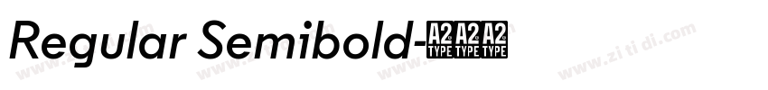 Regular Semibold字体转换